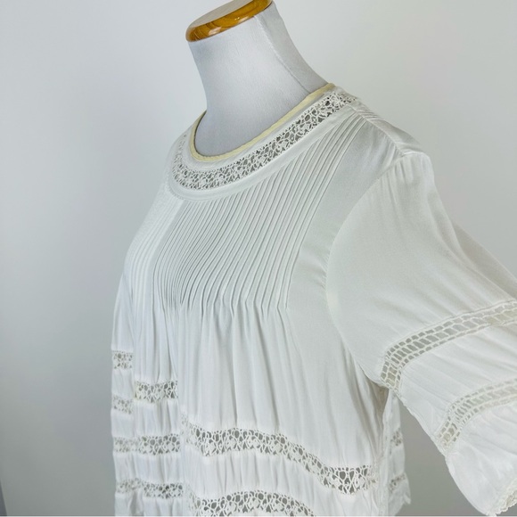 Aritzia Wilfred Beaufort White Lace Hobo Peasant Top Size Large - Picture 10 of 15